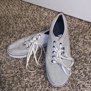 Vans Blue and White Thin Striped Lace